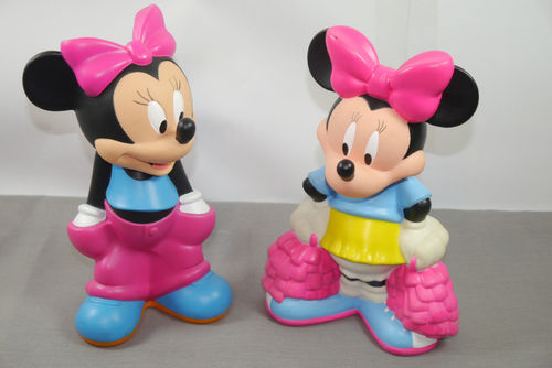 Walt Disney  2 x   Mouse Minnie Mouse Figuren Bad Flaschen (K71)