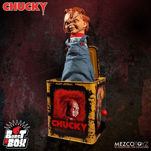 CHUCKY & seine Braut Burst-A-Box Springteufel Spieluhr MEZCO ca.36cm Neu (KA10)*